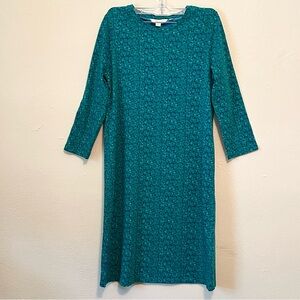 NWT Boden Green Blue Floral Sleep Shirt Dress Size 4